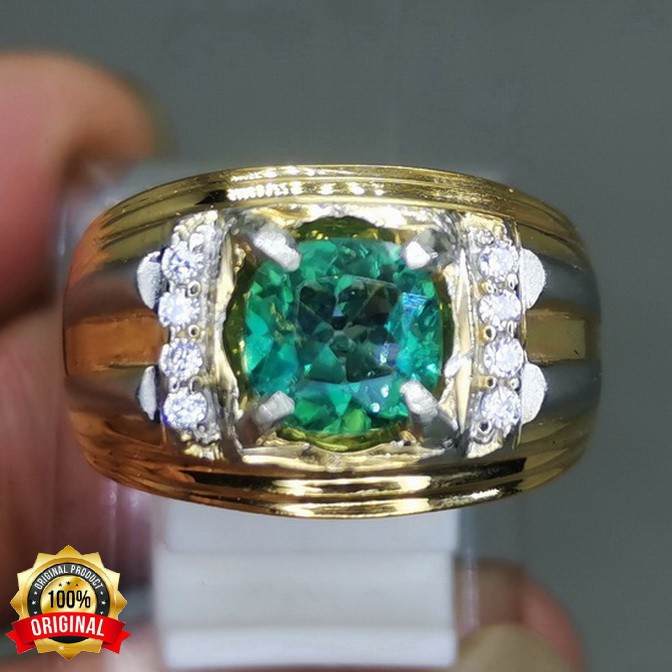 CINCIN BATU AKIK NATURAL GREEN TOPAZ HIJAU ASLI
