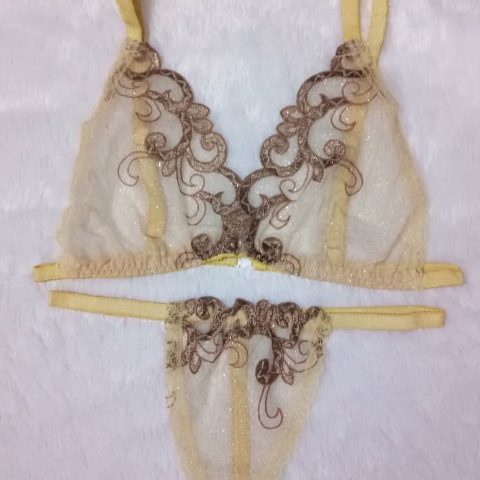 Bra Set Transparan ( Bra + Cd G String ) 8359
