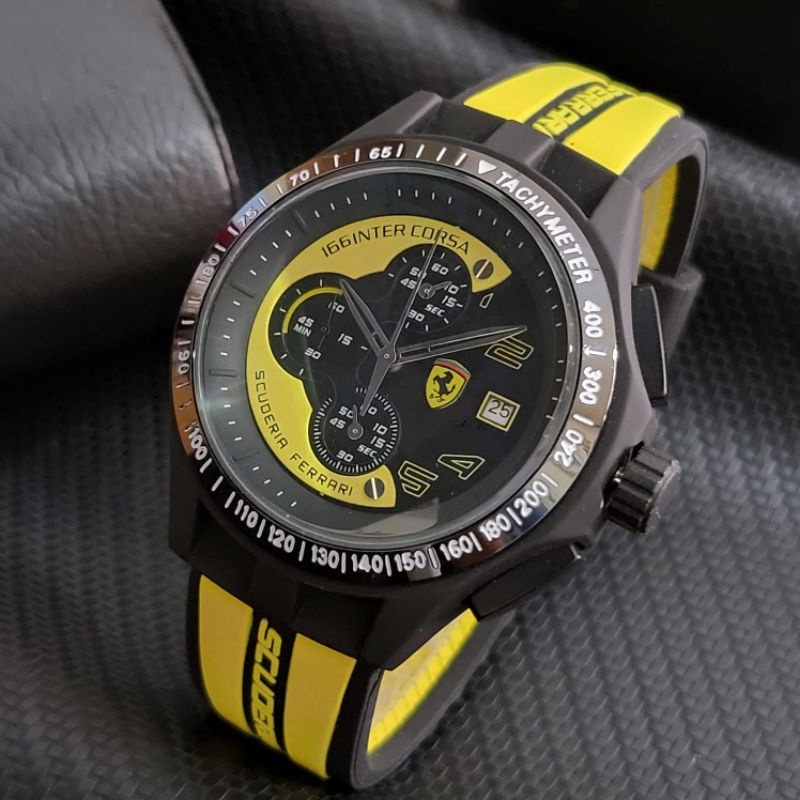 FERRARI CHRONOAKTIF RUBBER JAM TANGAN HIGHLIGHT TERLARIS PRIA JAM TANGAN FASHION PRIA