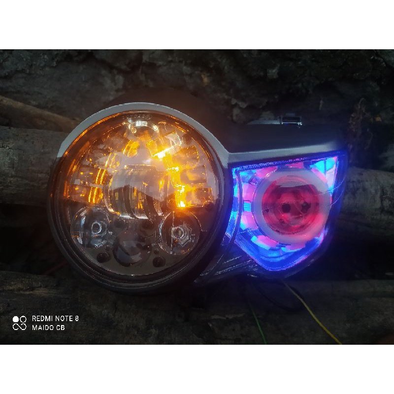 Lampu Tiger Pece Set Lampu Daymaker 16 Led 5.75inch set Projie Ubur-ubur Rinegan 3.5inch Headlamp De