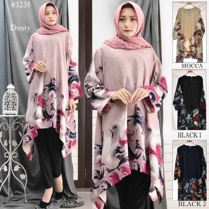 Mora Tunik jumbo-baju super jumbo-baju muslim jumbo-baju dress hamil-