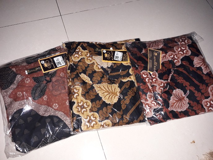 Benang Raja Tunik Batik Wanita Lengan Panjang Ukuran M L Xl