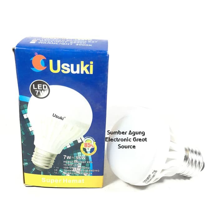 Lampu LED 7W Usuki Super Hemat 85% Tahan Lama Dibanding Lampu Pijar