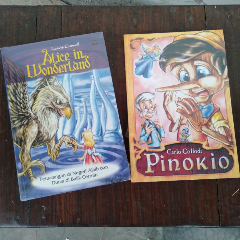 BUKU CERITA ANAK ALICE IN WONDERLAND (Lewis Caroll) Gratis PINOKIO (Carlo Collodi)