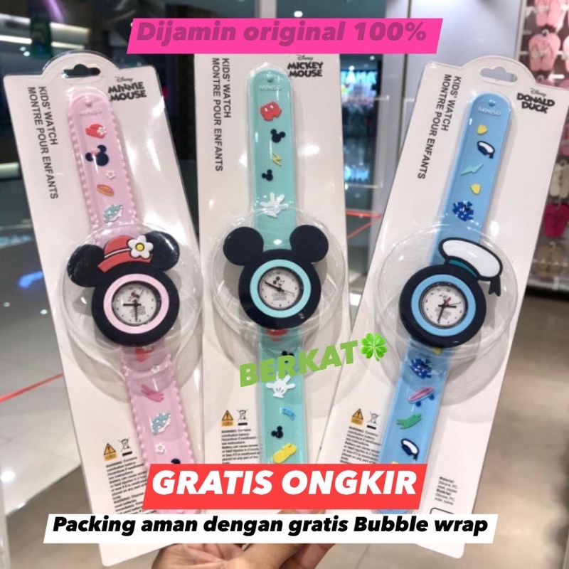 KIDS WATCH DISNEY MINISO JAM TANGAN MINNIE MOUSE MICKEY MOUSE JAM TANGAN ANAK MINISO