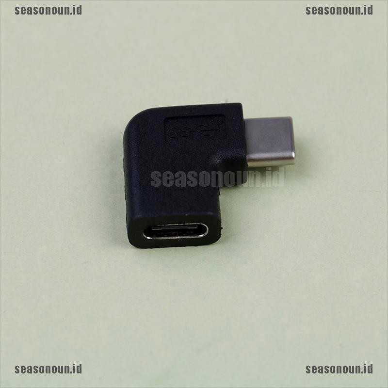 【sea】Right Angle 90 Degree USB 3.1 Type C Male To Female USB-C Converter Adapter