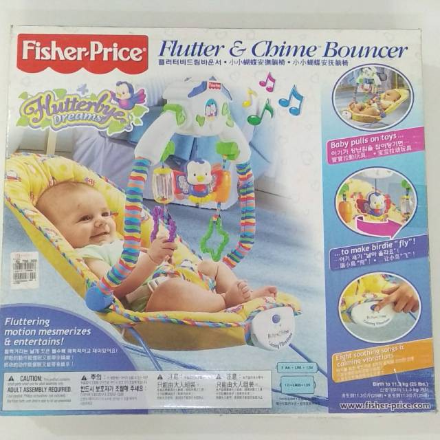 Fisher-Price Flutterbye Dreams Logo Flutter and Chime Bouncer / Ayunan Bayi