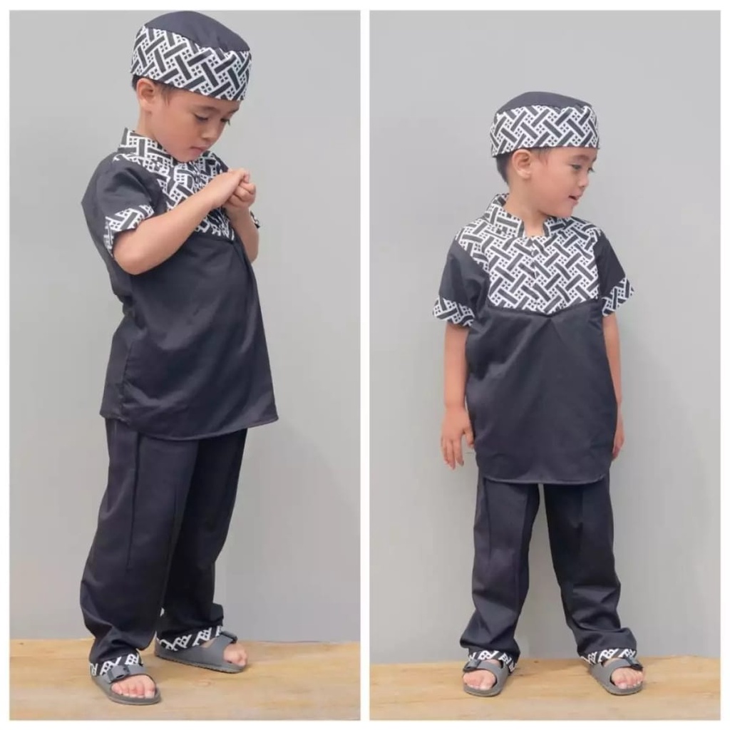 SETELAN BAJU ANAK LAKI LAKI SETELAN MUSLIM ANAK BAJU ANAK MUSLIM SETELAN KOKO BATIK SETELAN MUSLIM ANAK  KEKINIAN BAJU KOKO ANAK 1-10 TH BISA PILIH WARNA