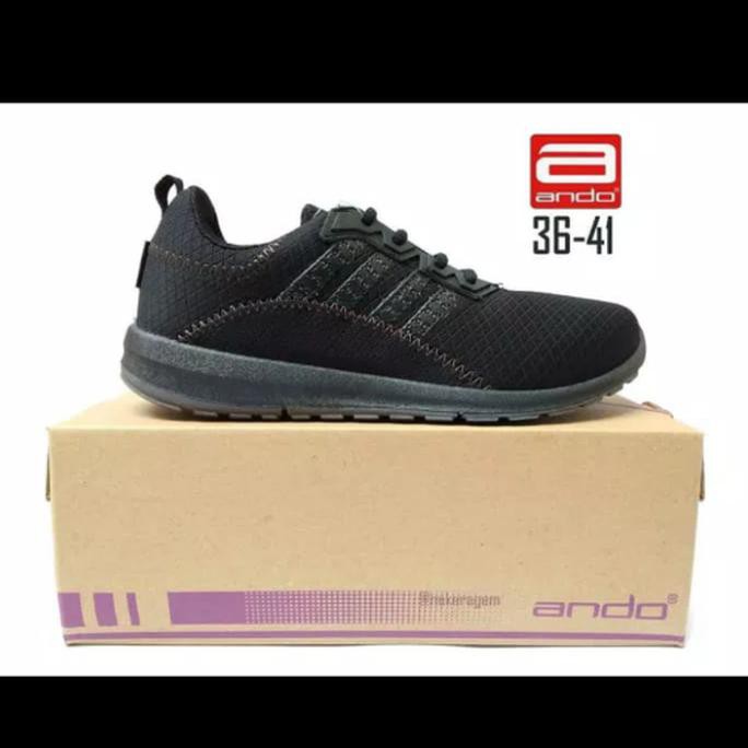 Sepatu Sekolah Anak Perempuan Ando Plano Hitam Sepatu SMP SMA DISKON