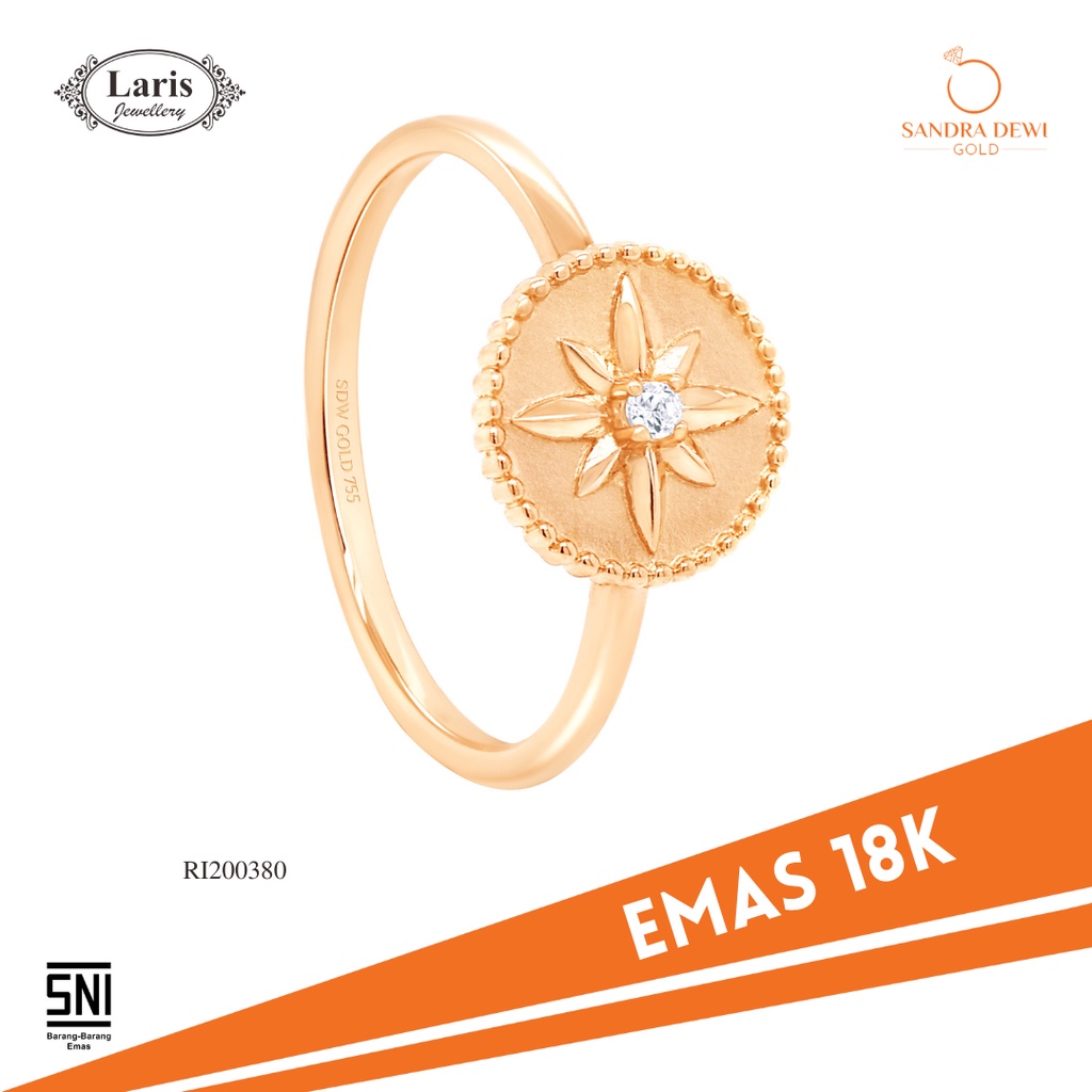 Cincin Galaxy Polaris Collection Sandra Dewi Gold - Cincin Emas 18k