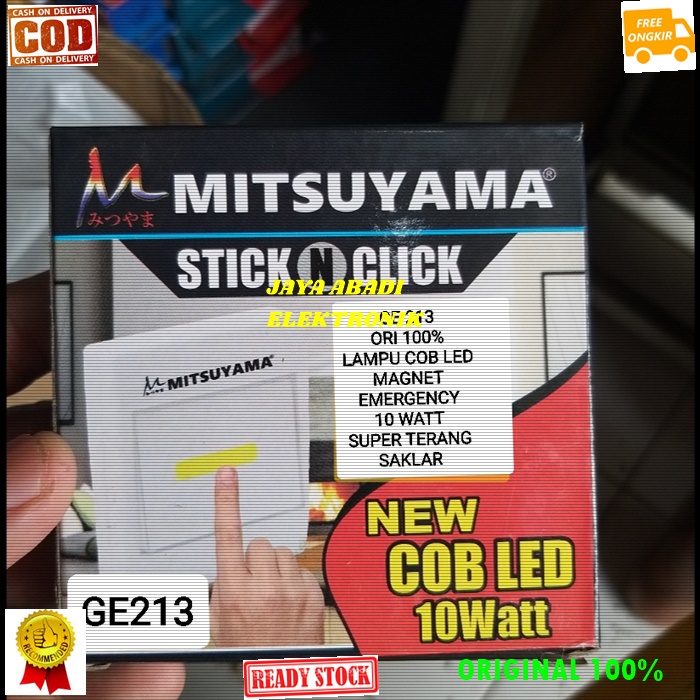 G213 ORIGINAL LAMPU LED PUTIH COB 10 W WATT BATERAI LAMPU EMERGENSI EMERGENCI EMERGENCY WHITE DARURA