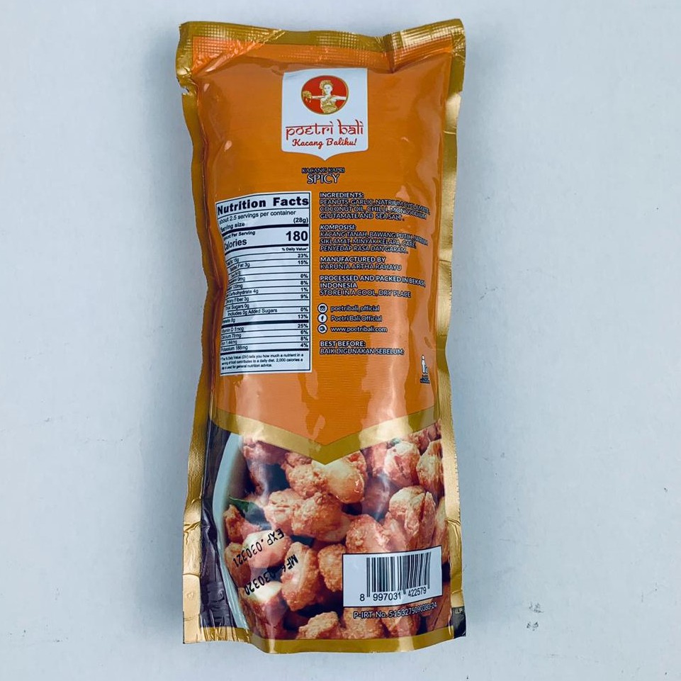 POETRI BALI KACANG KAPRI SPICY 75g