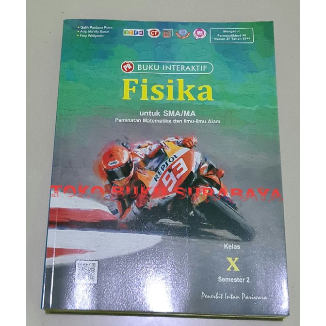 Buku PR/LKS interaktif fisika kelas X,10 semester 2 (K13 revisi) intan pariwara, 2021