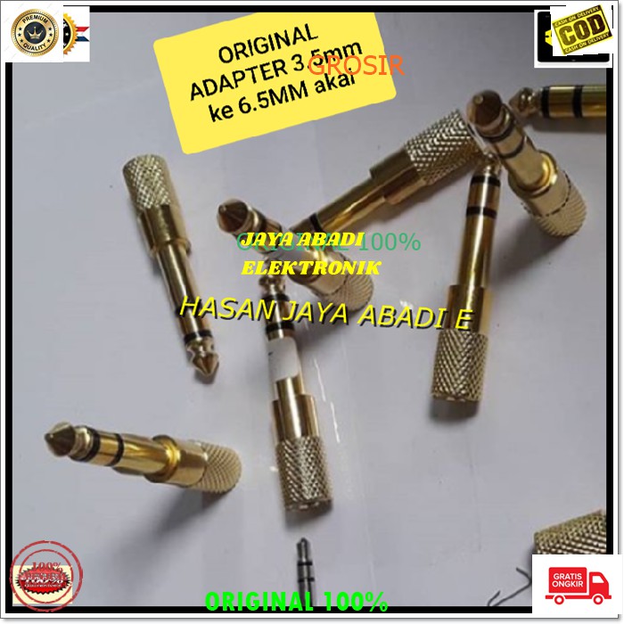 G257 JACK 3,5MMCEWE JEK AKAI AKAY 6,5 6.5 MMCOWO MIC ADAPTER MIK KONEKTOR MICROPHONE SAMBUNGAN SPLIT