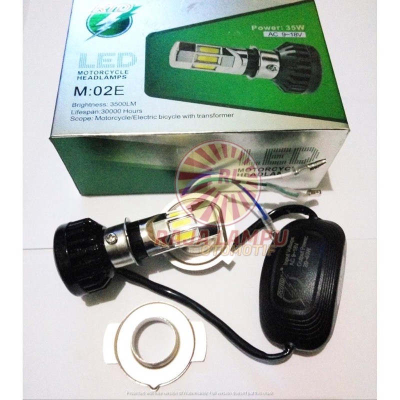 hid 6 mata putih 35wt lampu motor 6 led hid