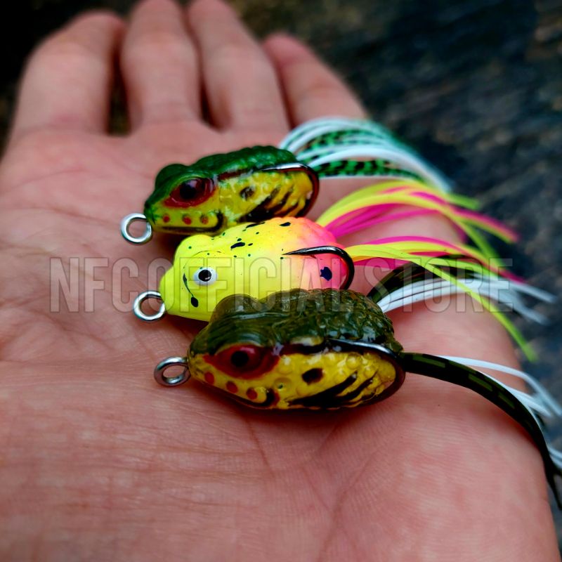 Soft frog mini 2,5 cm 3,5 gram 3D BEST KILLER ACTION Umpan casting Gabus