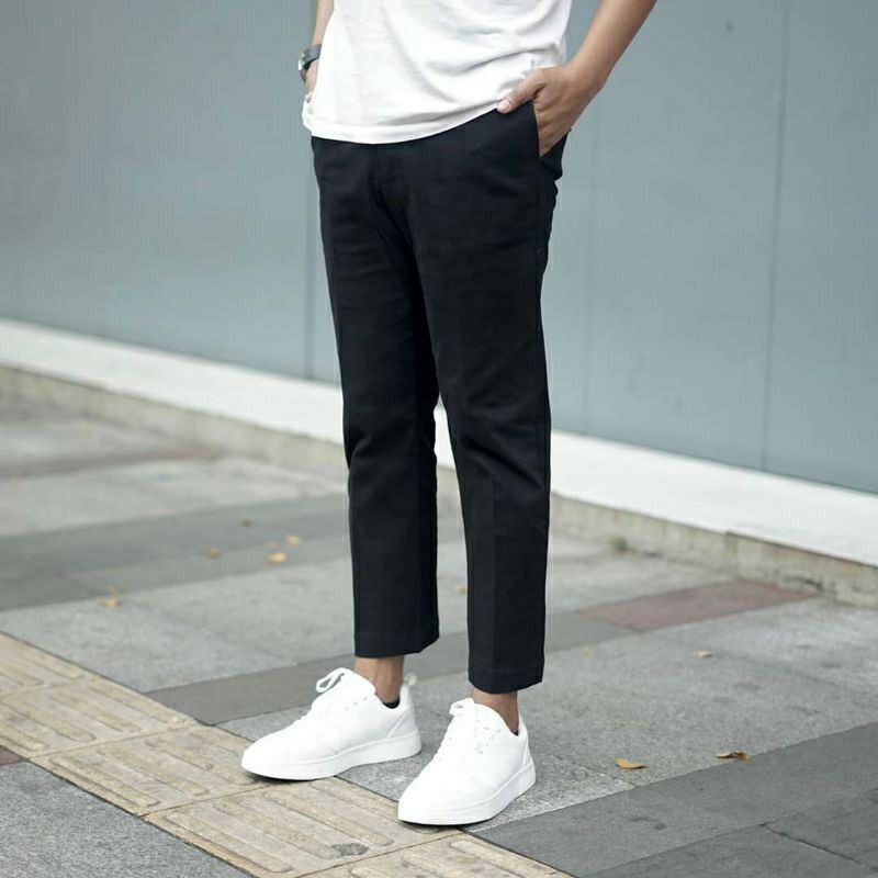 Celana Ankle Pants Celana Casual Celana Formal Celana Bahan Kerja Kantor Celana Panjang Pria Chino Chinos Fashion Pria Korean Style Slimfit