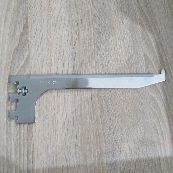 PROMO BISA COD RAK Daun Bracket Kaca | Siku Penyangga Rak Kaca - 20 Cm KOSMETIK DINDING PIRING MURAH