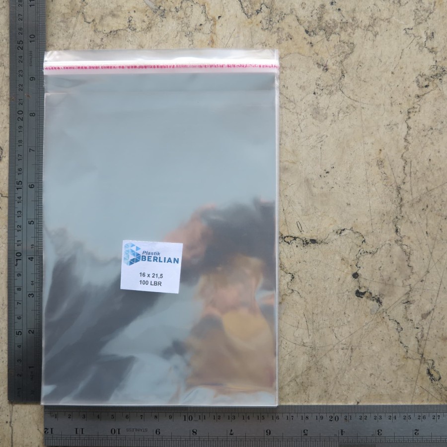 Plastik Opp 16x21,5 cm Plastik Opp Seal Plastik Opp Lem Plastik Opp Bening Tebal 18 Micron