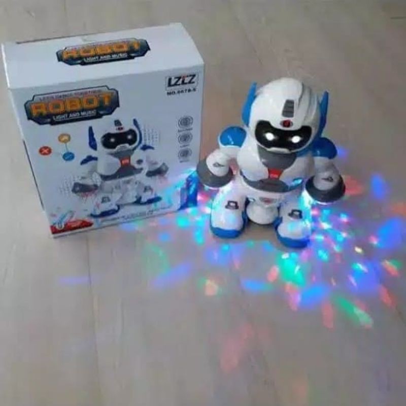 Mainan Anak Dancing Robot 6678-5 Light and Music 3D &amp; Rotation 360