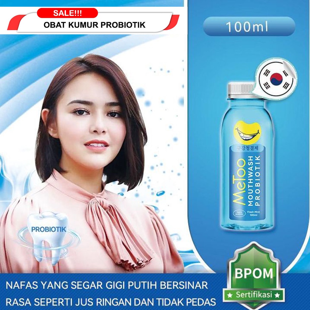 Jual OBAT KUMUR MULUT DAN GIGI METOO FRESH MINT MOUTHWASH PROBIOTIK