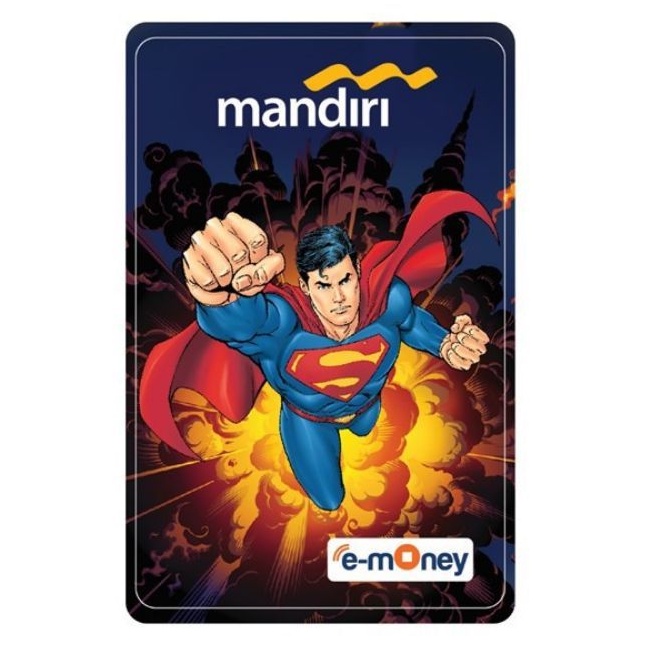 Mandiri eMoney DC Heroes - Cosmic Superman ORI /Like eTOLL Tapcash Flazz or Brizzi