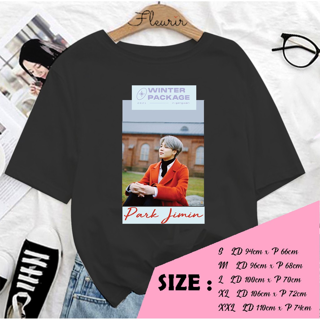 FLEURIR - KAOS JIMIN WINTER  WANITA DEWASA LENGAN PENDEK TEE UNISEX OVERSIZED JUMBO