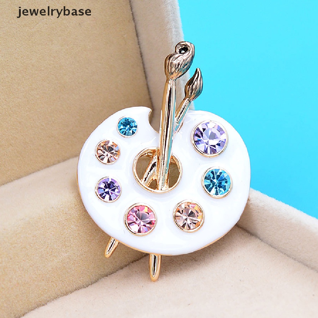 [jewelrybase] Draw Palette Brooch Creative Rhinestone Pins And Brooches Women And Men Pin 2 Co Boutique