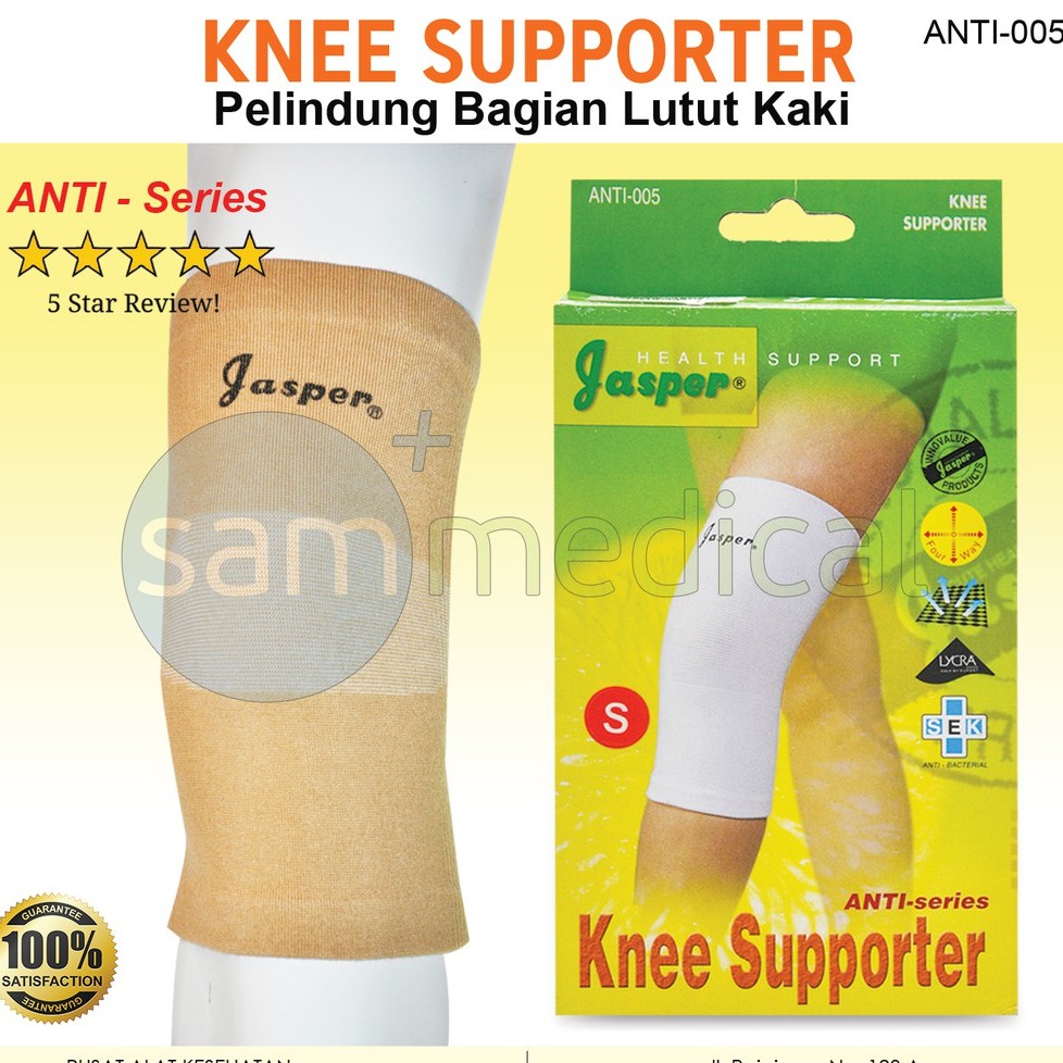 Jasper Knee Support Antibacteria ANTI - 005 ( Penyangga Lutut Kaki )