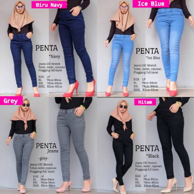 Celana Jeans Cewek Kekinian Terbaru Clana Jins Wanita Murah Jegging Remaja Perempuan Skinny Jean Rip