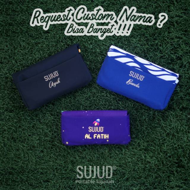 SUJUD CUSTOM NAMA + Sujud Series Terbaru (Sajadah travel, sajadah pocket, sajadah lipat)