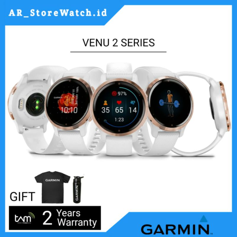 GARMIN Venu 2S / Venu 2 S White Case Jam Tangan Garmin GPS Smartwatch Original & Garansi Resmi