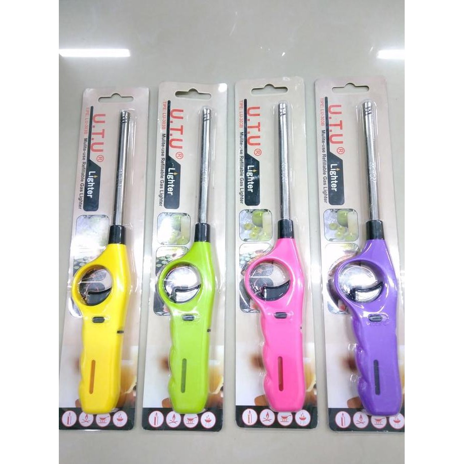 Korek Api Tembak Panjang Lighter Pemantik Gas Kompor Isi Ulang Refill