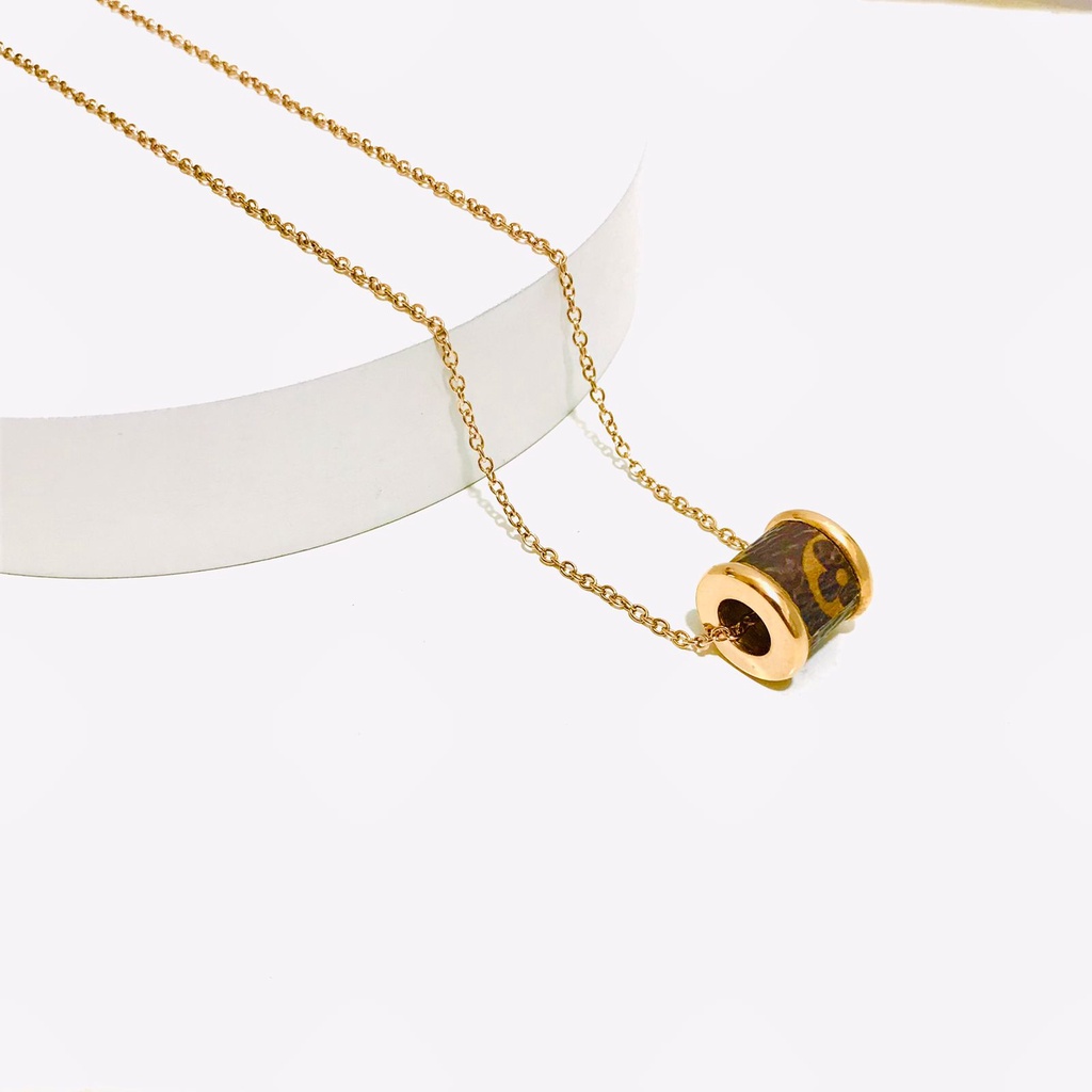 Kalung Titanium Wanita Lapis Emas Anti Karat KP-133