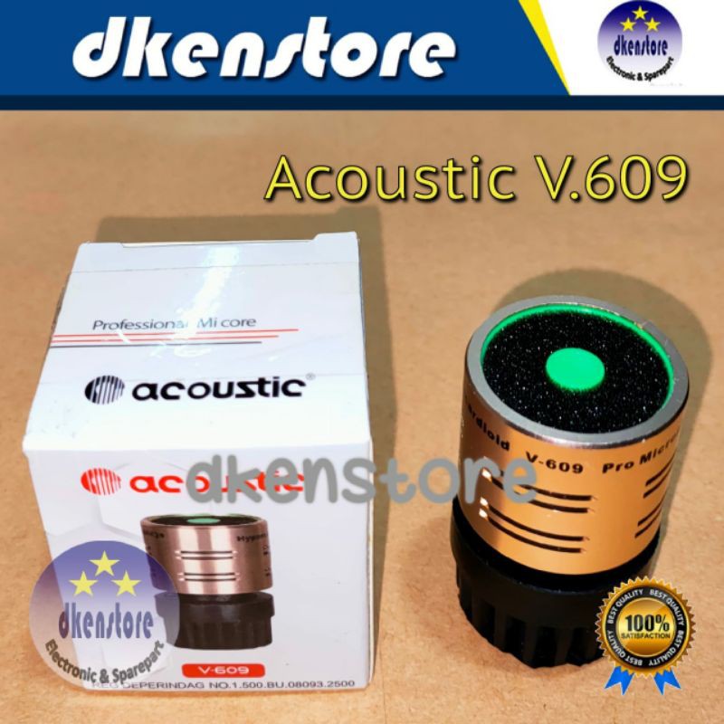 Spool Mic Acoustic V609 Sensitif buat Microphone Vocal kabel dan wireless Original