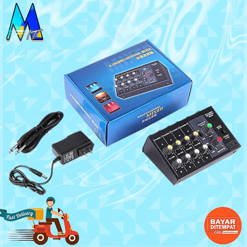 Karaoke kit Mixer Audio 8 Channel Input Mic