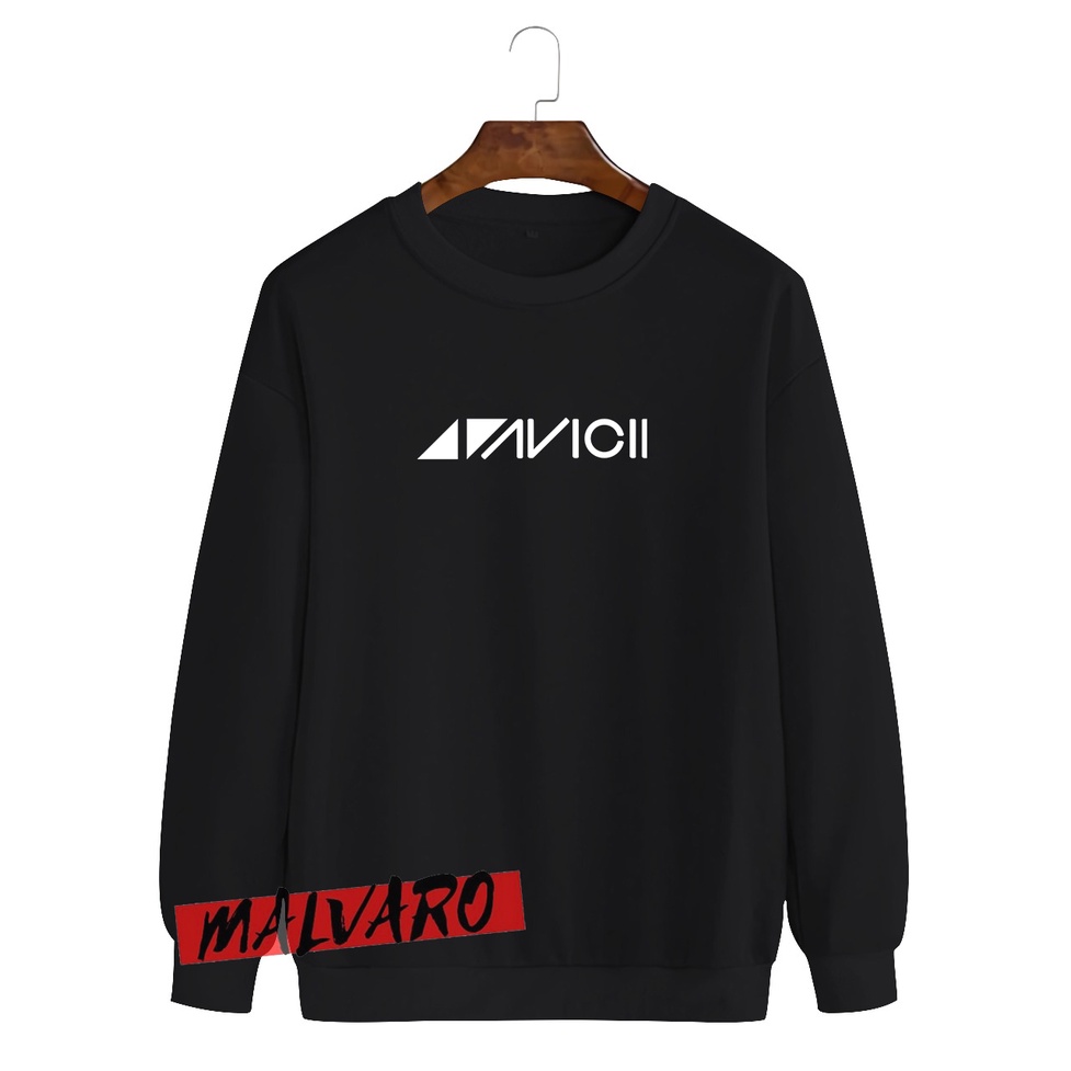 MALVARO-Sweater Crewneck / Crewneck Pria Wanita / Sweater Motif Avicii