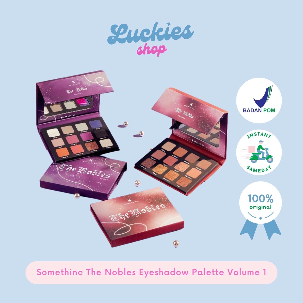 BPOM Somethinc The Nobles Eyeshadow Palette Volume 1 Eyeshadow Daily Look Volume 2 Glam Look Eye Shadow