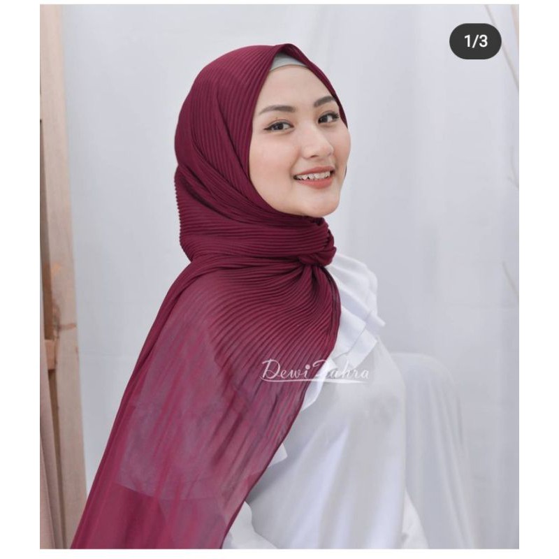 (Bisa COD) Pasmina Plisket Ceruty /Pasmina plisket shawell/Pasmina plated/Pasmina plisket premium-6