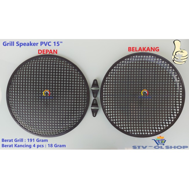 Ram Speaker 15&quot; / Grill PVC 15 inch / Tutup Pelindung Speaker 15in