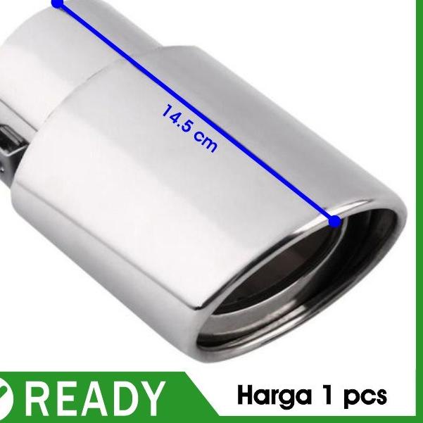 オ Muffler Cutter Buntut Cover Dekorasi Ujung Knalpot Mobil Universal mufler variasi pipa lurus silen