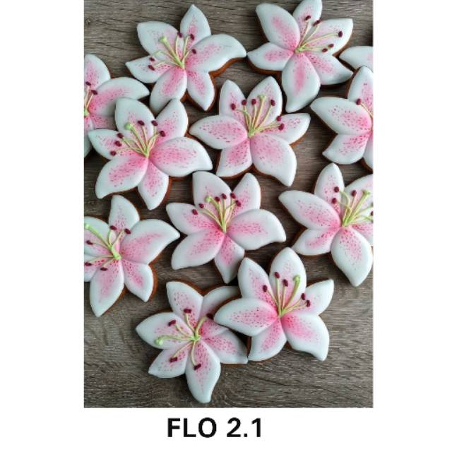 

IHANALICIOUS Butter Cookies Tema Flowers 2 Bunga (kukis hias karakter) kue kering icing royal