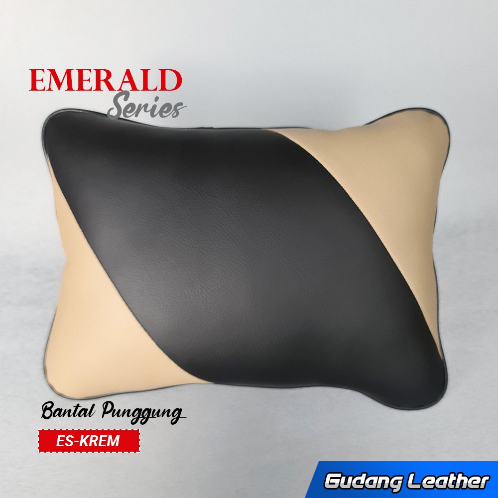 Bantal Pinggang / Bantal Punggung / Bantal Jok Mobil Kulit Sintetis - EMERALD SERIES