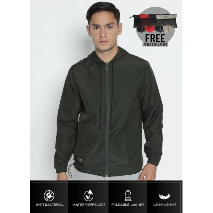 Jobb Active Salvo Jaket Unisex Anti Bacterial Regular Fit Hijau Army