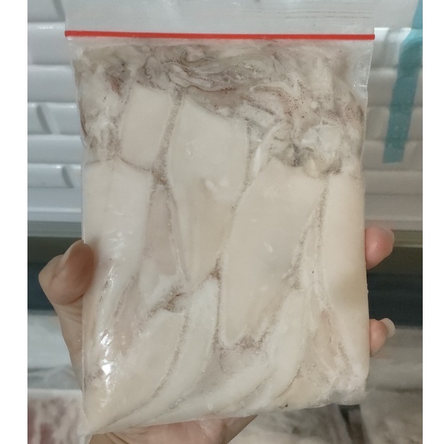 

Cumi kupas size 7-15cm/cumi kupas siap masak/cumi kupas asahan