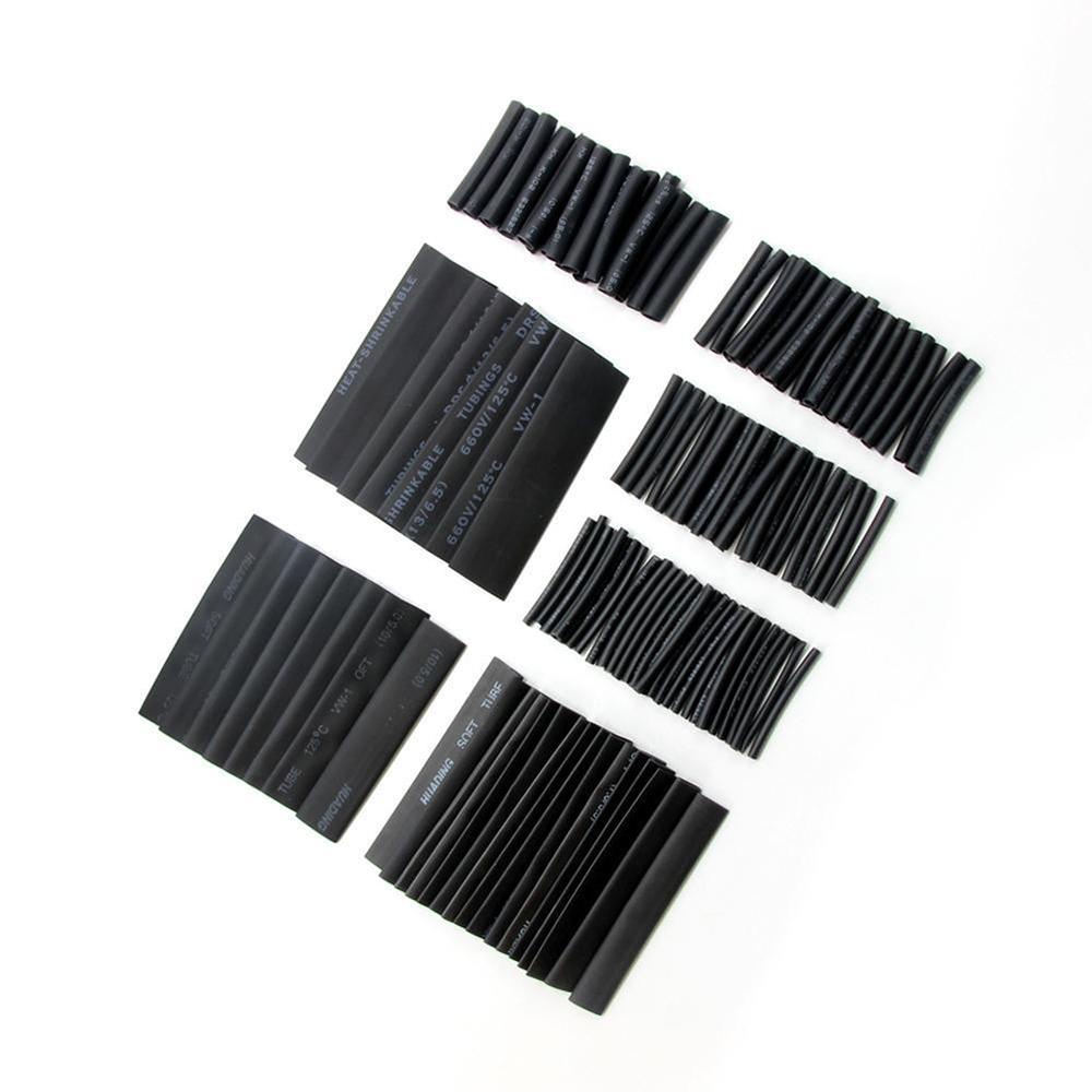 Suyo 127PCS Heat Shrink Sleeving Protection Cable Isolasi Listrik Tahan Air2: 1hitam