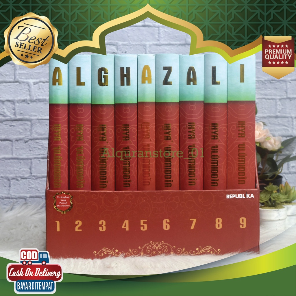READY - Paket Ihya Ulumuddin Ulumiddin Edisi Terjemah Lengkap 1-9 Packing Box Imam Al Ghazali - Pene