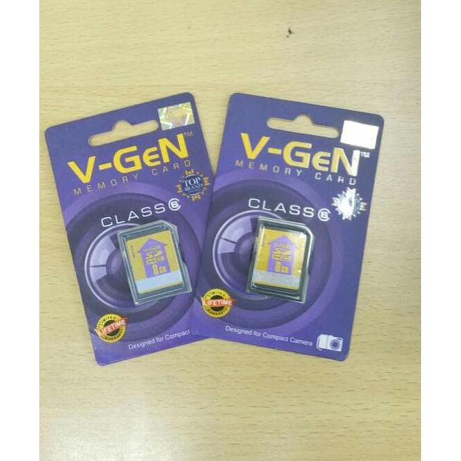 Baru Memory Vgen Sd Card 8Gb Class 6 / 8 Gb Original/Kamera/Memori/Sdcard Ready Stock