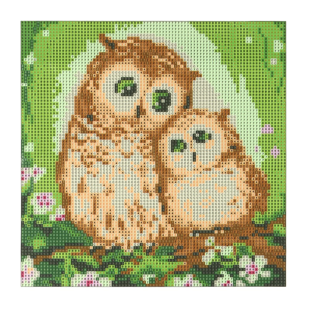 Cod Diy Lukisan Diamond 5d Dengan Gambar Dua Burung Hantu Dan