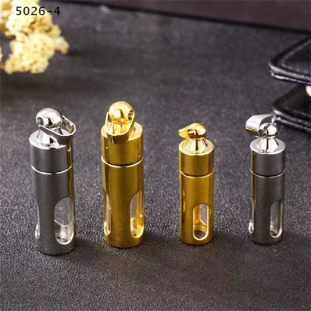 5026-4 Titanium Storage Bottle Perfume Cylinder Tube Ashes Urn Cremation Pendants 5026-4